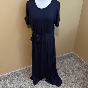 👠 Belamie Short Sleeve Wrap Maxi Dress